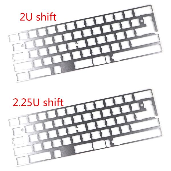 Suporte mecânico da placa do teclado de alumínio de prata 60% GK64 DZ60 GH60 CNC SpaceBar Spacebar 2U / 2.25U Spacebar