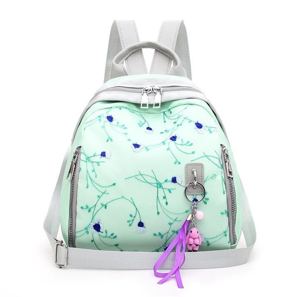 

outdoor bags flowers embroidery mini bagpack waterproof travel backpack nylon school mochila feminina shoulder girls rugzak