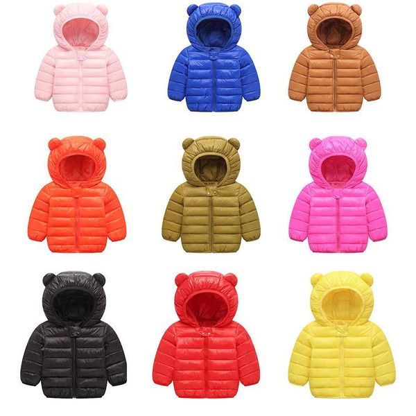 

toddler boy girl clothes baby clothing girls winter coat warm thin cotton jacket children's down, Blue;gray