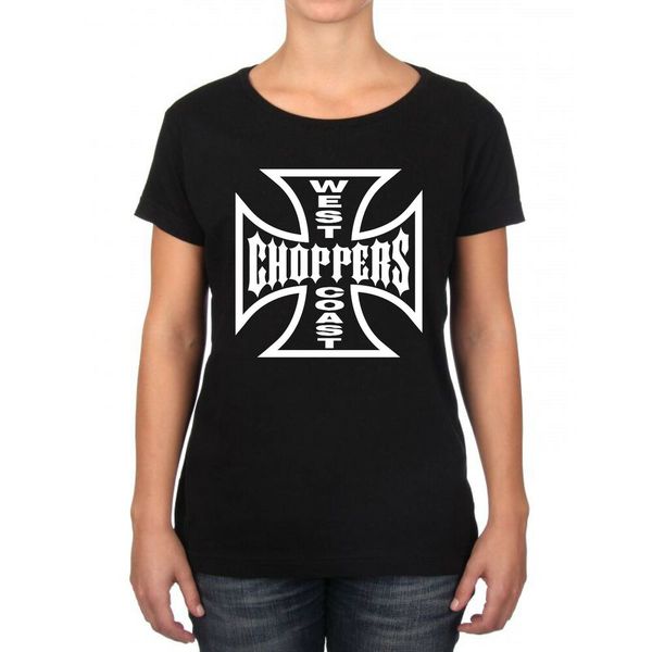 

womens t-shirt west coast choppers, White;black