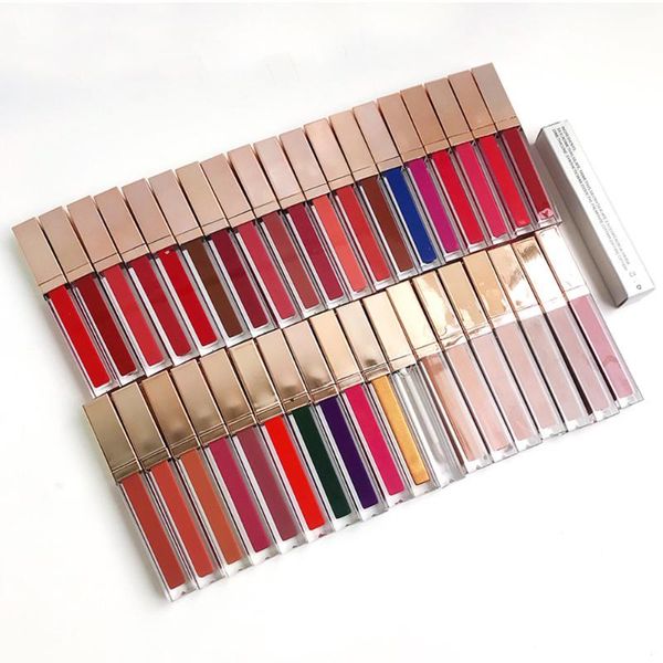 

lip gloss 37 color rose gold square tube custom makeup lipstick private label printing logo