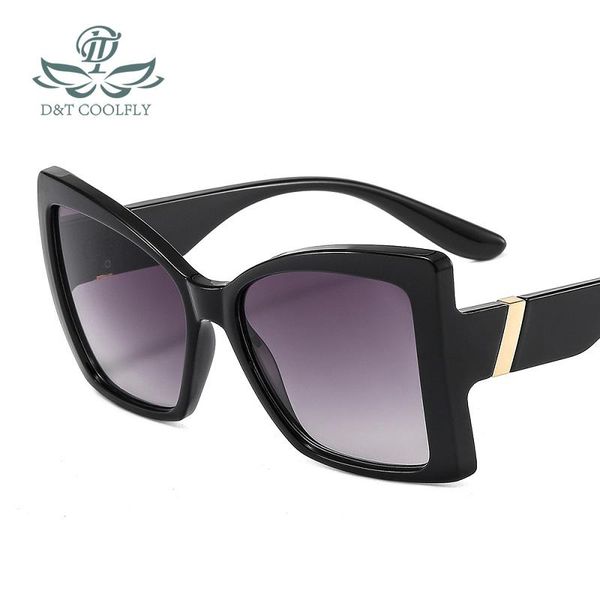 

sunglasses d&t 2021 fashion cat eye women men pc frame metal decorate designer color gradients lens sun glasses, White;black