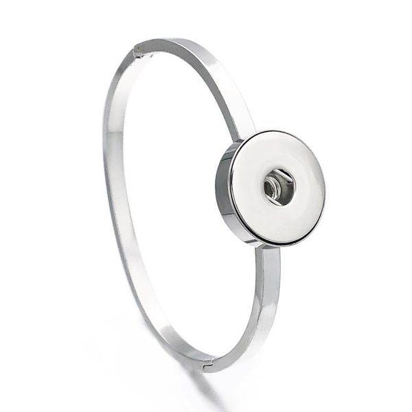 

charm bracelets fashion interchangeable bracelet stainless steel bangle 008 18mm snap button charms bracelet&bangles for women jewelry gift, Golden;silver