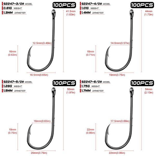 

fishing hooks 100 pcs/box baitholder fishhook carp jig big barbed hook high carbon steel saltwater tackle dropship