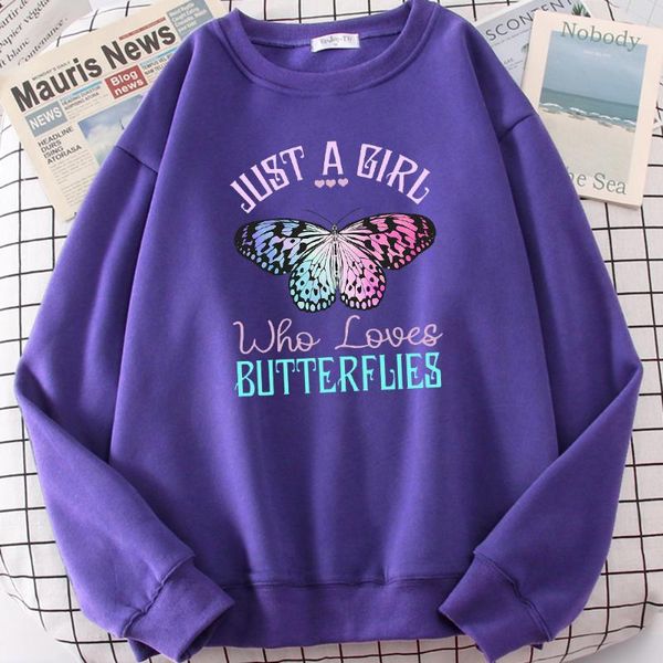 

men's hoodies & sweatshirts just a girl beautiful butterfly printed sweatshirt mens fashion soft hooded vintage warm autumn loose fleec, Black