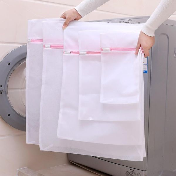 

fine net polyester laundry bags mesh wash bag basket for underwear washing machine clothes bra protective organizer