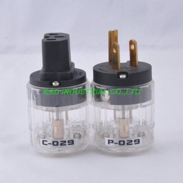 

smart power plugs 1pair audio schuko ac main plug male iec connector polish brass