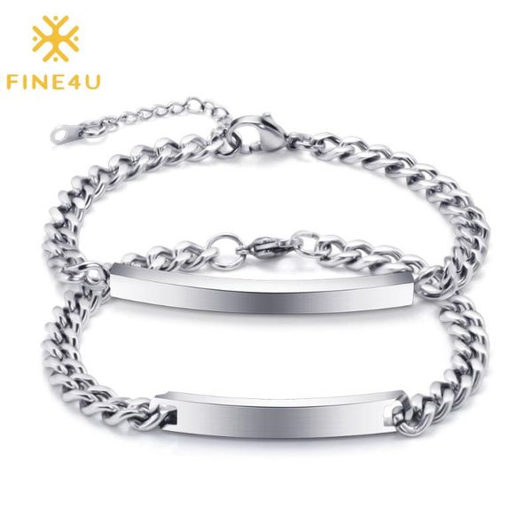 

custom name id bar bracelet stainless steel chain bracelets for men personalize jewelry party gift link,, Black