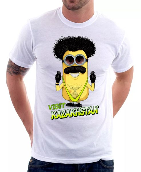 

borat mankini kazakhstan despicable me funny white tshirt fn9800, White;black