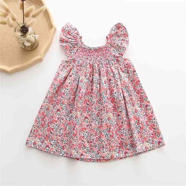 Meninas bebés Vestidos Ins Europeia América Criança Crianças Vestido Marca de Algodão Verão Roupas Roupas Princesa Roupas 210521