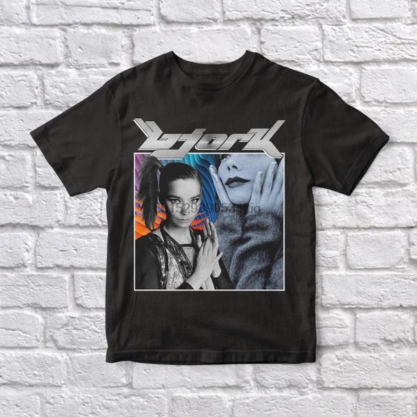 

men's t-shirts bjork 90 vintage black tshirt, White;black