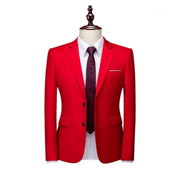 

men's suits & blazers 16 colors men slim fit business casual blazer 2021 spring autumn korean fashion man boutique jacket wedding top, White;black