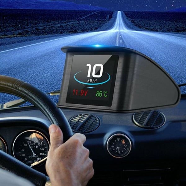 

car video universal head up display digital gps speedometer with speedup test brake overspeed alarm lcd for all vehicle