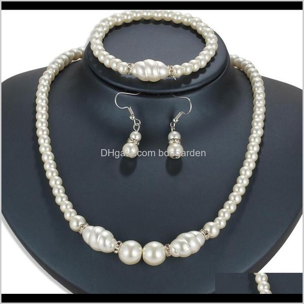 

bracelet, & necklace drop delivery 2021 desigenr jewelry sets crystal helical pearl necklaces earrings bracelets for women classic fashion n, Black