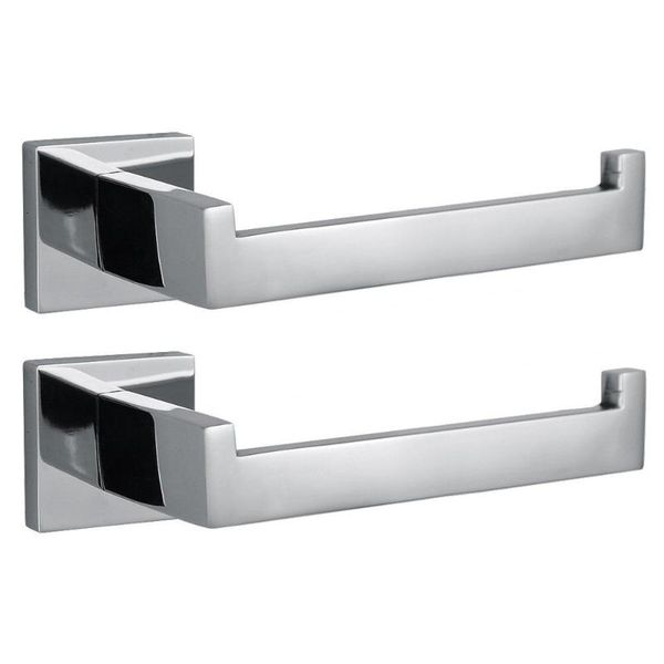 

bath accessory set polished 304 stainless steel holders without cover modern chrome toilet paper holder wall mount 2-pack bathroom accessori