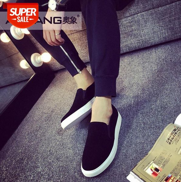 

men's shoes korean version love one pedal casual beanie lazy leather suede thin sole #nu7a