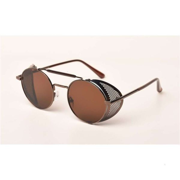 

fashion sunglasses fashion sunglasses trendymate retro steampunk round designer steam punk metal shields sunglasses men women uv400 gafas de, Black
