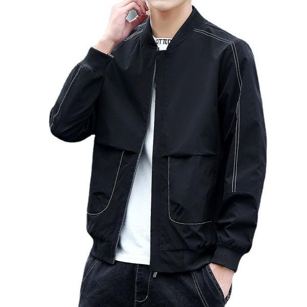 

men's jackets jacket fall sportswear tidal shirt baseball wear, Black;brown