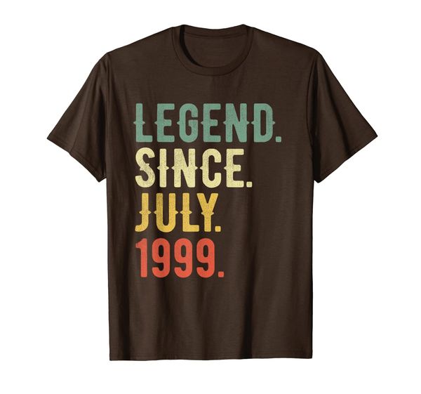 

legend since july 1999 shirt 20 years old anniversary gift t-shirt, White;black