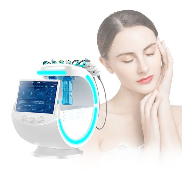 2022 Oxygen Facial 7 in 1 Beauty Peeling Jet Aqua Sistema di diagnosi della pelle del viso Dermoabrasione Sbiancamento Vacuum Face Clean Salon Water Ance Pore Cleaner