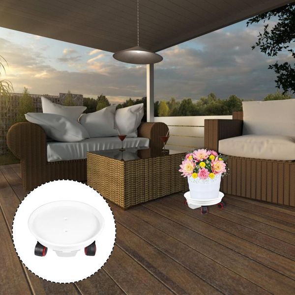 

planters & pots 1pc plant container holder tray round flowerpot moveable