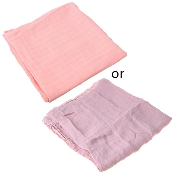 

blankets & swaddling 120x120cm baby muslin bamboo fiber receiving blanket infants swaddle wrap born 2 layers bath gauze sleepsack n7me