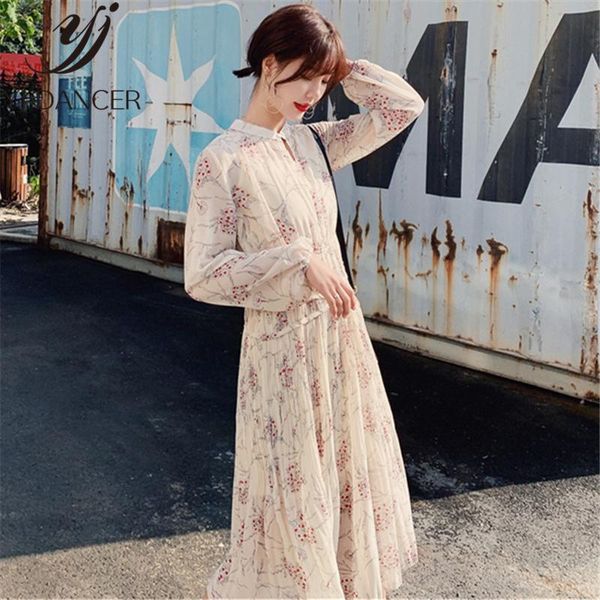 

casual dresses 2021 spring summer women's the dress long-sleeved gentle wind fresh sweet chiffon elegant long vestidos female yzh744, Black;gray