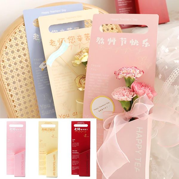 

teacher's day flower packaging box creative portable waterproof fancy gift wrap