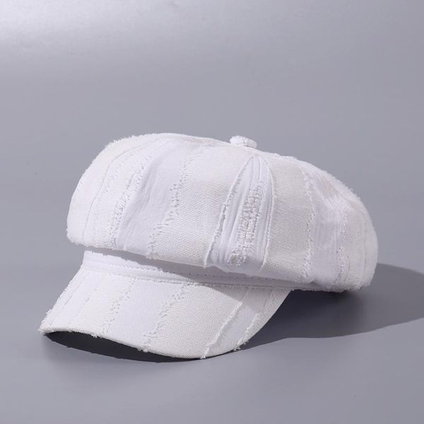 

korean version of spring and autumn warm fashion retro octagonal hat travel sun visor cap wholesale berets, Blue;gray