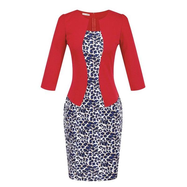 

casual dresses autumn pencil dress office elegant plus size black fashion female bodycon vestido ladies work wear vintage women clothes, Black;gray