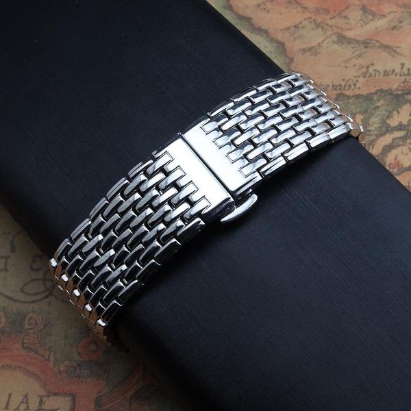

watch bands watchband stainless steel polished watches bracelet strap18mm 20mm 22mm fashion accessories for quartz replace, Black;brown