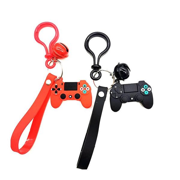

keychains s silicone gamepad keychain bag charm with bell gift for game fan, Silver