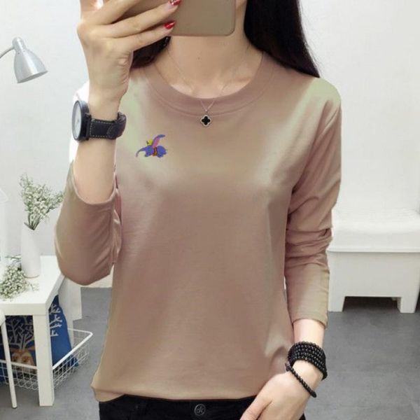 

woman cotton big t-shirt wolf large size 4xl long sleeve winter autumn home black graphic tees women t shirt harajuku women's, White