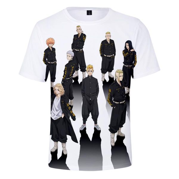 

men's t-shirts 2021 summer 3d printed t-shirt cool cartoon unisex, White;black