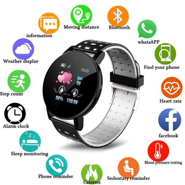 

119plus smart watch women fashion music smartwatch men blood pressure sports wristband android 2021 gift watches