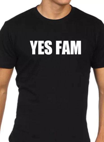 

yes fam t-shirt funny men bruv road street, White;black