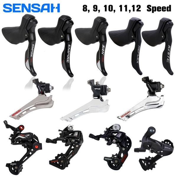 

bike derailleurs sensah road bicycle shifter lever rear derailleur groupset empire pro carbon srx 2x8 2x9 2x10 2x11 2x12 1x11 speed