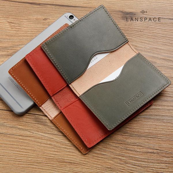 

wallets lanspace leather card holder small id holders fashion wallet case, Red;black