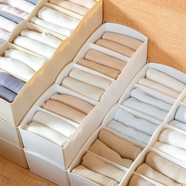 4 Teile/satz Separate Design Unterwäsche Organizer Aufbewahrungsbox Schublade Schrank Organisatoren Boxen Für Schals Socken 211102