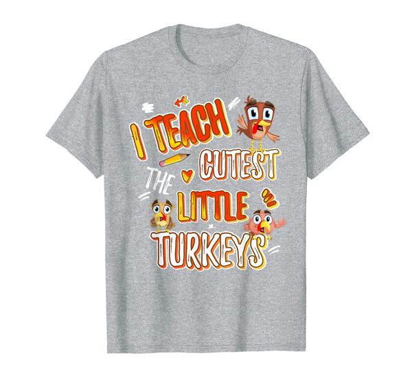 

i teach the cutest little turkeys thanksgiving teacher gift t-shirt, White;black