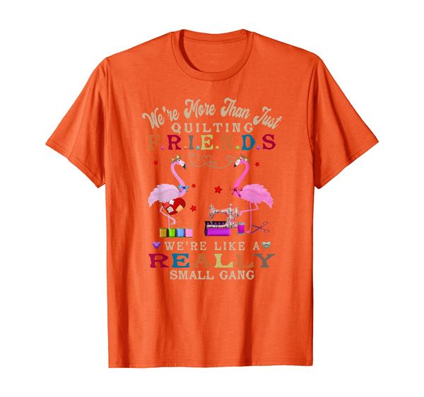 

we're more than just quilting friends funny flamingo t-shirt, White;black