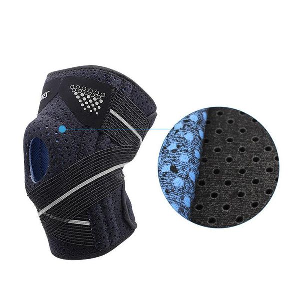 

silicone sport knee pads strap spring support climbing cycling running basketball sweat-absorbent breathable safety accessories elbow &, Black;gray