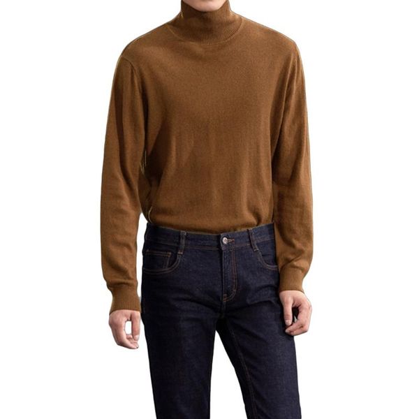 

men's sweaters 100% wool turtleneck jumper autumn winter men sweater, White;black
