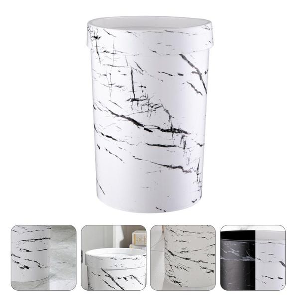 

waste bins 1pc emulation rubbish container durable trash can living room bin white