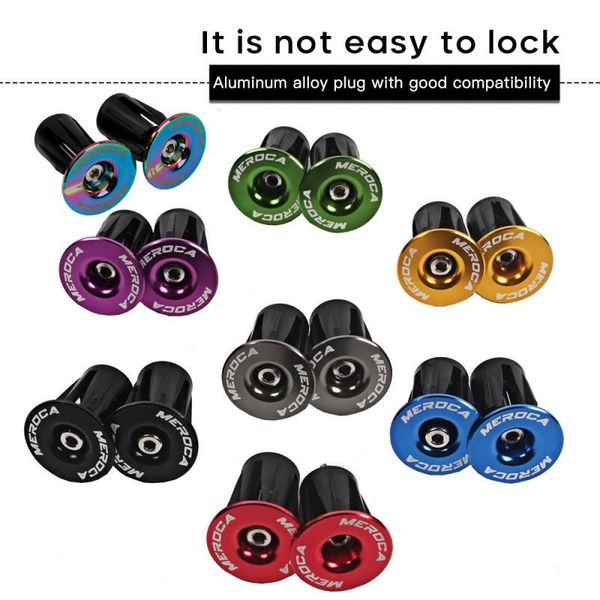 

bike handlebars &components meroca 2pcs lightweight bar end plugs aluminum road bicycle grip anti-slip firm handlebar caps accessory