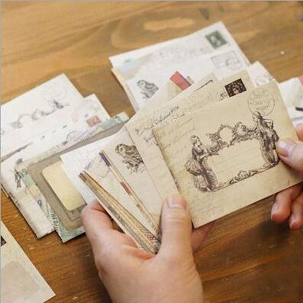 

gift wrap 12pcs/set vintage paper envelopes style ancient letter pad pack office school supply mini envelop card