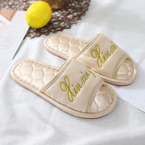 

fabric tendon soft slipper flooring tile interior home men and women autumn winter couples silent anti-slip machine washable slippers, Black
