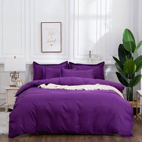 

bedding sets solid color duvet cover king size pillowcase double  quilt covers family use comforter no bed sheet