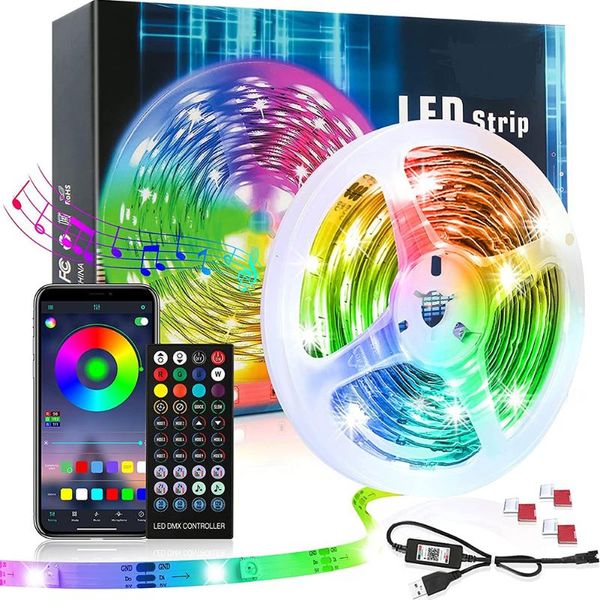 

strips 40 key led light remote control rgb strip bluetooth-compatible wifi controllerled lamp ribbon for home decoration