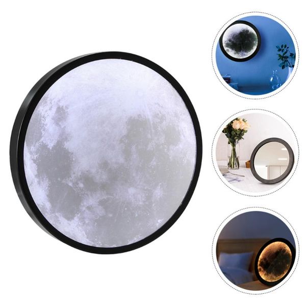 

mirrors 25cm round led moon mirror light makeup for living room bedroom